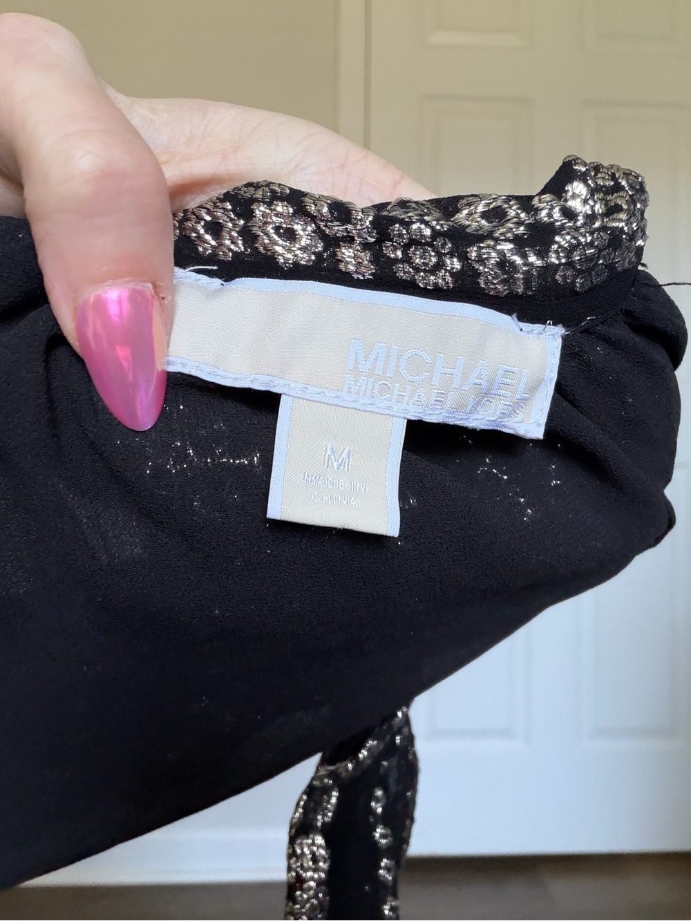 Michael Kors Black Sequin Halter midi Dress medium - Picture 5 of 6